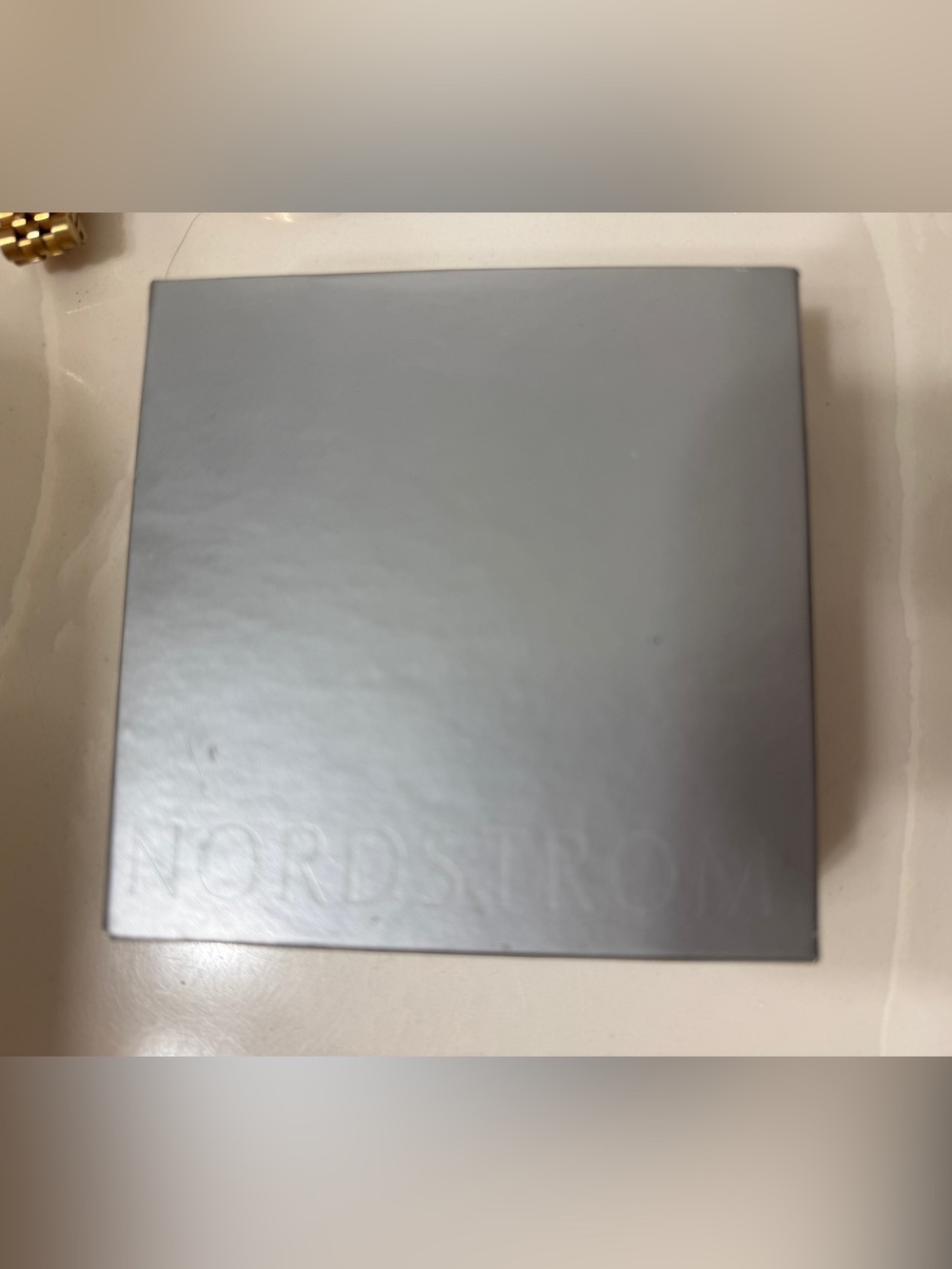 Nordstrom Jewelry Box Gray Silver Square 3.75” X 3.75” for Earrings Gifting Gift